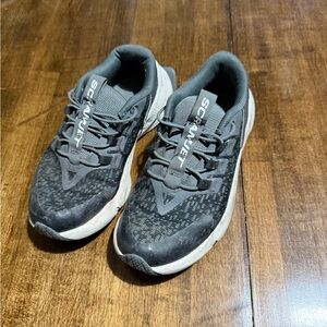 Under Armour Black and Gray Kids Sneakers